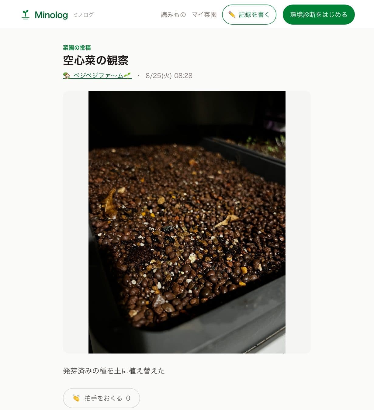投稿ページの例